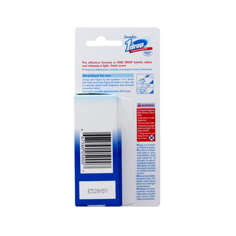 OneDrop Portable Toilet Freshener - Mint Scent, 0.67 fl oz