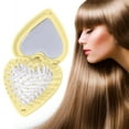 thumbnail image 3 of Momihoom Heart Shape Mini Hair Brush for Purse Travel Folding Pocket Mirror Foldable Comb, 3 of 4