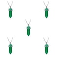 thumbnail image 1 of maskred Hexagon Column Charm Findings Handmade Holiday Hanging Pendants Crystal Necklace Earring Keychains Decorations Green 5Set, 1 of 6