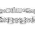 thumbnail image 3 of Lab Grown Diamond IGI Certified 14K White Gold Tennis Bracelet For Women 5 Carat | Amalthea Emerald and Round Lab Diamond Tennis Bracelet | FG-VS1-VS2 Quality Friendly Diamonds, 3 of 6