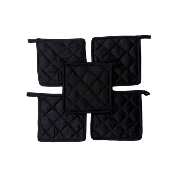 HM Covers Pot Holders 100% Cotton (Pack of 10) Pot Holder 9" x 9" Square, Solid Navy Blue Color Everyday Quality Kitchen Cooking, Heat Resistance!!