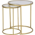 thumbnail image 3 of FirsTime & Co. Gold Stark Nesting End Table 2-Piece Set, Modern, Painted, Round, Metal, 18 x 18 x 21 in, 3 of 5