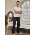 thumbnail image 4 of Vulcanodon Mens Plaid Sleep Pants, Cotton Pajama Pants with Pockets, Soft Lounge Pajama Bottoms for Men (Black-plaid, X-Large), 4 of 5
