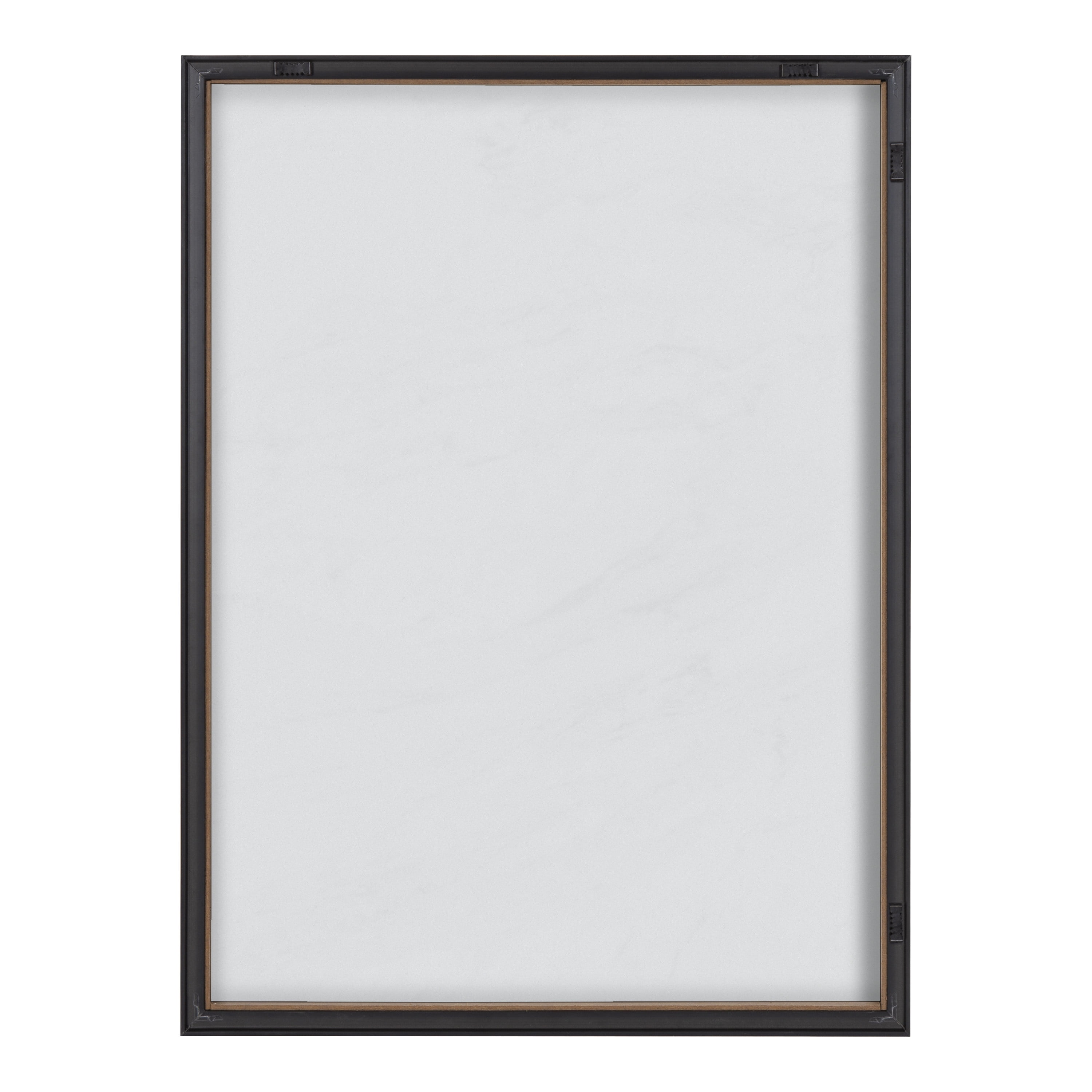 Kate and Laurel Blake Gray Marble Framed Printed Glass Dry Erase Wall Art by The Creative Bunch Studio, 18x24 Gold, Modern Wall Organizer