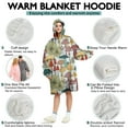 thumbnail image 5 of Colorful Mushroom Plant Light Blue Pattern Wearable Oversized Blanket,Wearable Blanket Hoodie for Adults,Cozy Hooded Blankets with Super Pockets,Super Warm Fuzzy Pullover for Women & Men, 5 of 6