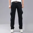 thumbnail image 5 of Pantalones cargo para hombre, multibolsillos, para exteriores, para hombre, multibolsillos, para senderismo, estilo coreano, color caqui, nuevos, de estilo largo, 5 of 5