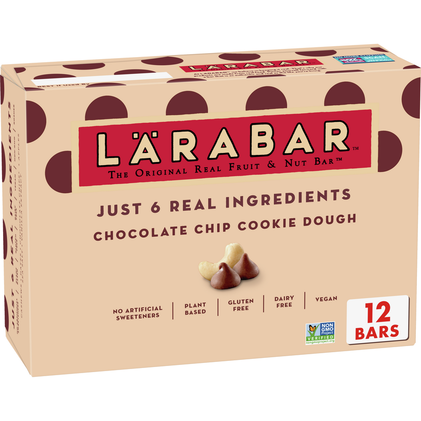 Larabar Chocolate Chip Cookie Dough Fruit & Nut Bars 12 Count Walmart