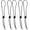 Black, variant on Hat Chin Cord, Flexible Removable Hat Chin Strap with Spring Stop Cord Lock Set of 5