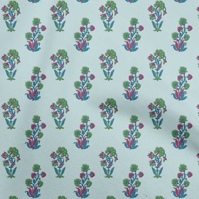 oneOone Cotton Cambric Light Mint Green Fabric Block Craft Projects Decor Fabric Printed By The Yard 42 Inch Wide