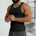 thumbnail image 2 of TUOYUAN Mens Ice Silk Ribbed Tank Top Sleeveless Gym Muscle Shirt Activewear Racerback,Black,SIZE:XXL, 2 of 5