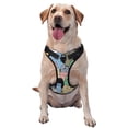 thumbnail image 1 of Kdxio Different Cats Print No Pull Dog Harness Adjustable Reflective Oxford Easy Control Medium Large Dog Harness for Training and Everyday-Medium, 1 of 6