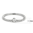 thumbnail image 4 of Rings for Women Silver 316L Stainless Steel DA343 - AAA Grade Cubic Zirconia in Clear, 4 of 6