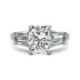thumbnail image 4 of Charles & Colvard 14K White Gold Moissanite 9x7mm Radiant Engagement Ring-Size 7 3.86cttw DEW, 4 of 8