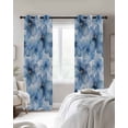 thumbnail image 3 of Blue Floral Spring Blackout Curtains 54 Inches Long for Bedroom, Watercolor Art Elegant Botanical Thermal Insulated Room Darkening Black Out Window Curtain Panels Grommet Drapes for Living Room, 3 of 8