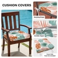 thumbnail image 3 of Outdoor Patio Cushion Covers 4 Pack Summer Palm Leaf Patio Chair Cushion Covers with Ties and Zipper Waterproof Outdoor Seat Cushion Covers for Patio Furniture 24"x24", 3 of 9