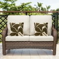 thumbnail image 6 of Yeahumalia Outdoor Patio Loveseat 2 Seater Wicker Sofa, Small Porch All Weather Rattan Couch with Beige Removble Cushion for Balcony Deck Backyard, 6 of 6