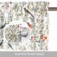 thumbnail image 6 of Pastoral Botanical Kitchen Curtain Valances for Windows Farmhouse Short Curtains, Summer Birds Spring Floral Rod Pocket Valance Curtain for Bedroom Cafe Living Room 42"x12", 6 of 8