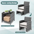 thumbnail image 2 of Gymax 5 Pieces Patio Furniture Set PE Wicker Lounge Chairs w/ 2 Ottomans White  Outdoor, 2 of 6