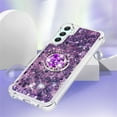 thumbnail image 4 of Quicksand Case for Samsung Galaxy A25 5G for Women Girls, Glitter Sparkle Flowing Clear Liquid Cover Case with Bling Diamond Kickstand for Samsung Galaxy A25 5G -Purple, 4 of 14