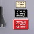 thumbnail image 6 of Signs ByLITA Classic Framed No Tocar El Timbre Por Favor Durable ABS Plastic | Laser Engraved | Easy Installation | Elegant Design Sign (Black) - Small, 6 of 8