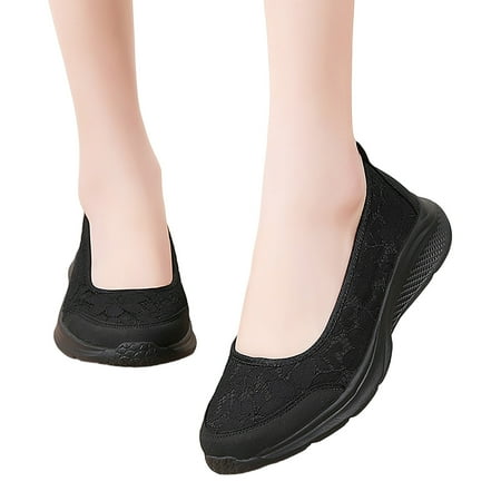 Oyedens Womens Slip on Loafers Walking Shoes Lightweight Casual Platform Work Ballet Flats for Women