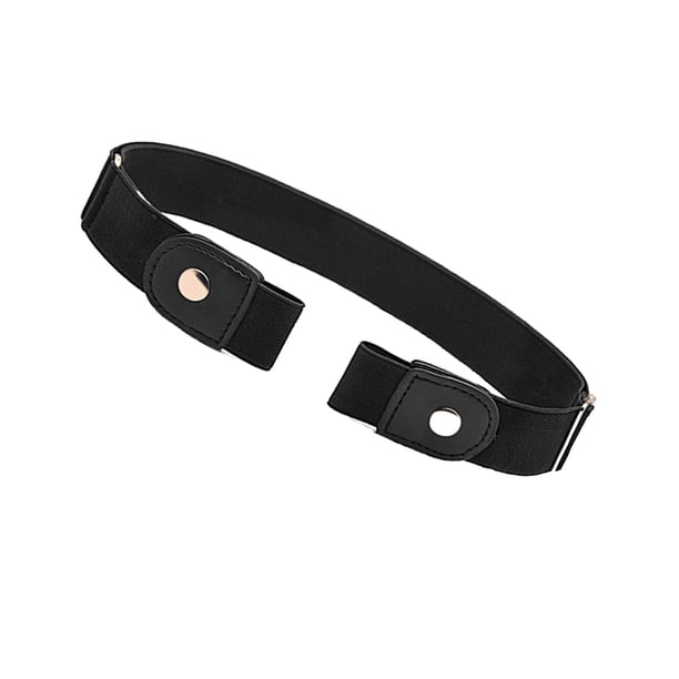 Qarigey Cinturón elástico para mujer, exquisita moda Retro, cómodo, antideslizante, apariencia distintiva, diseño único, faja sin hebilla Cinturones Negro Qarigey AP008678-03
