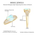 thumbnail image 6 of Rosec Jewels Ethiopian Opal Heart Engagement Ring with Diamond - 2 Ct - Split Shank Ring - AAA Quality - with Jewelry Box, 14K Yellow Gold, US 6.00, 6 of 10