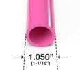 thumbnail image 2 of 3/4" Size Furniture Grade PVC Pipe, 40", Pink (3-Pack), 2 of 2