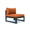 thumbnail image 5 of LeisureMod Chelsea 4-Piece Outdoor Armless Patio Sectional Black Aluminum With Orange Cushions, 5 of 7