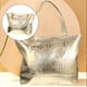 thumbnail image 5 of BRIGHTFUFU 1 bolso de mano de gran capacidad para mujer, bolso de hombro tipo shopper, bolso de mano de moda para el trabajo escolar, dorado, 5 of 7