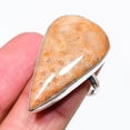 thumbnail image 2 of Natural Fossil Coral Gemstone Handmade 925 Sterling Silver Ring Size 7, 2 of 2
