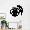 thumbnail image 3 of Handmadetneonsign Cat In Fish Bowl Wall Clock Unique, Year Date Round Wall Clock, Text Oversize Wall Clock 60335, 3 of 5