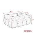thumbnail image 4 of Rustic Manor Tremblay Velvet Button Tufted Storage Ottoman, Navy, 4 of 9
