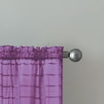 thumbnail image 3 of VCNY Home Lisa Purple Solid Plaid Rod Rocket Light-Filtering Curtain Panel, 55" x 63", 3 of 5