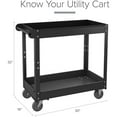 thumbnail image 4 of Pemberly Row Reay-To-Assemble Metal Utility Cart 30 x 16 Black, 4 of 9