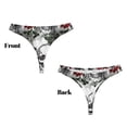 thumbnail image 3 of Balery Skulls Roses Tangas de Algodón para Mujer con Estampado – Ropa Interior Sexy, Transpirable, G-string-Large, 3 of 6