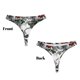 thumbnail image 3 of Balery Skulls Roses Tangas de Algodón para Mujer con Estampado – Ropa Interior Sexy, Transpirable, G-string-3X-Large, 3 of 6