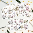 thumbnail image 3 of 12 Sheets Magnolia Rub on Transfers for Crafts Magnolia and Hummingbird Rub on Transfer Stickers Butterfly Rub on Decals Floral Sticker for Glass Wood Furniture DIY Home Decor 5.5x5.5", 3 of 8