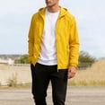 thumbnail image 6 of GUZOM Mens UPF 50+ Sun Protection Lightweight Packable Hooded Nylon Spandex Windbreaker Jacket Water Resistant Breathable with Zippered Pockets for Travel Hiking Yellow,Size XL, 6 of 9