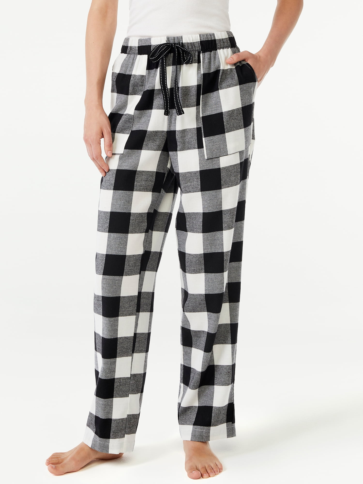 Joyspun Women’s Flannel Lounge Pants, Sizes S to 3X
