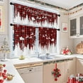 thumbnail image 7 of Merry Christmas Kitchen Window Curtains and Valances Set 36 Inch, Xmas Tree Reindeer Snowflake Plaid Farmhouse Short Tier Curtain for Cafe Living Room Bathroom, Red 3 Pieces Set Kitchen Decor, 7 of 7