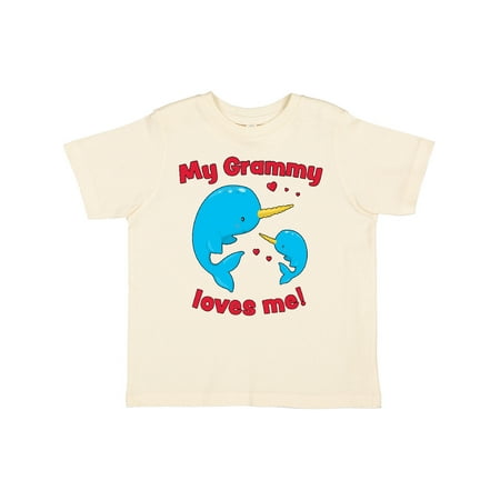 

Inktastic My Grammy Loves Me Narwhal Family Gift Toddler Boy or Toddler Girl T-Shirt