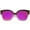 Tortoise / Magenta Mirror, variant on sunglassLA Unisex Modern Oversized Half-Frame Color Mirror Flat Lens Cat Eye Sunglasses (Tortoise / Pink Mirror) - 58mm