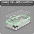 thumbnail image 6 of CASELIX Clear Case for iPhone 12 Pro Matcha Green Metallic, Military Grade Protection, Crystal Clear Compatible with iPhone 12 Pro Protective Case 6.1 inch, Match Green, 6 of 7