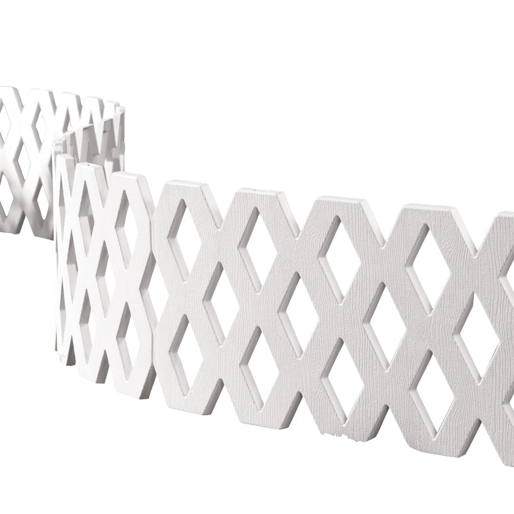 Lattice Fence Garden Border Set 4 Pc, White by Collections Etc