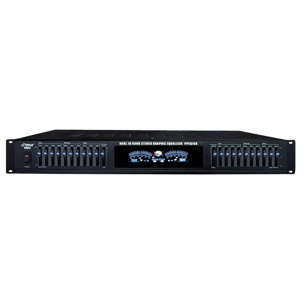 PYLE PPEQ150 19" Rack Mount Dual 10 Band Stereo Graphic Equalizer