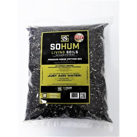 SOHUM Premium Potting Mix, Organic All-in-one Fertilizer, Soil Conditioner with Worm Castings. 4 Lb. Bag. High Times Award Winner. From Seed Planting to Harvest, It's all you need! Just Add