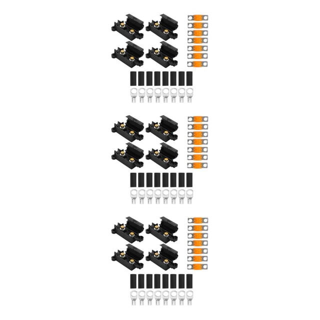 Kenally Paquete de 4 coches, barcos, 1 en 1, 12/24 V, bloque de fusibles, vehículos, camiones, faros, distribución de energía, Type1 NO1