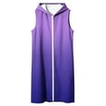 thumbnail image 6 of Nmnitkp Zip Up Sleeveless Hoodies For Women Long Sleeve Oversized Sweatshirts Casual Lightweight Fleece Jackets With Pockets Purple #01,2XL, 6 of 6