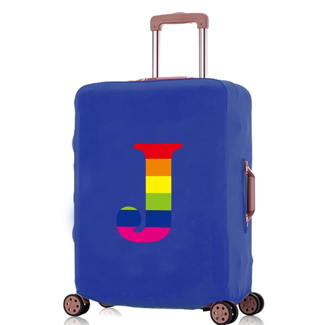 Luggage Covers Travel Accessories Suitcase Cover Protector Reusable Washable 18-32inch Rainbow Letter Printed Pattern Series 8rainbow J M